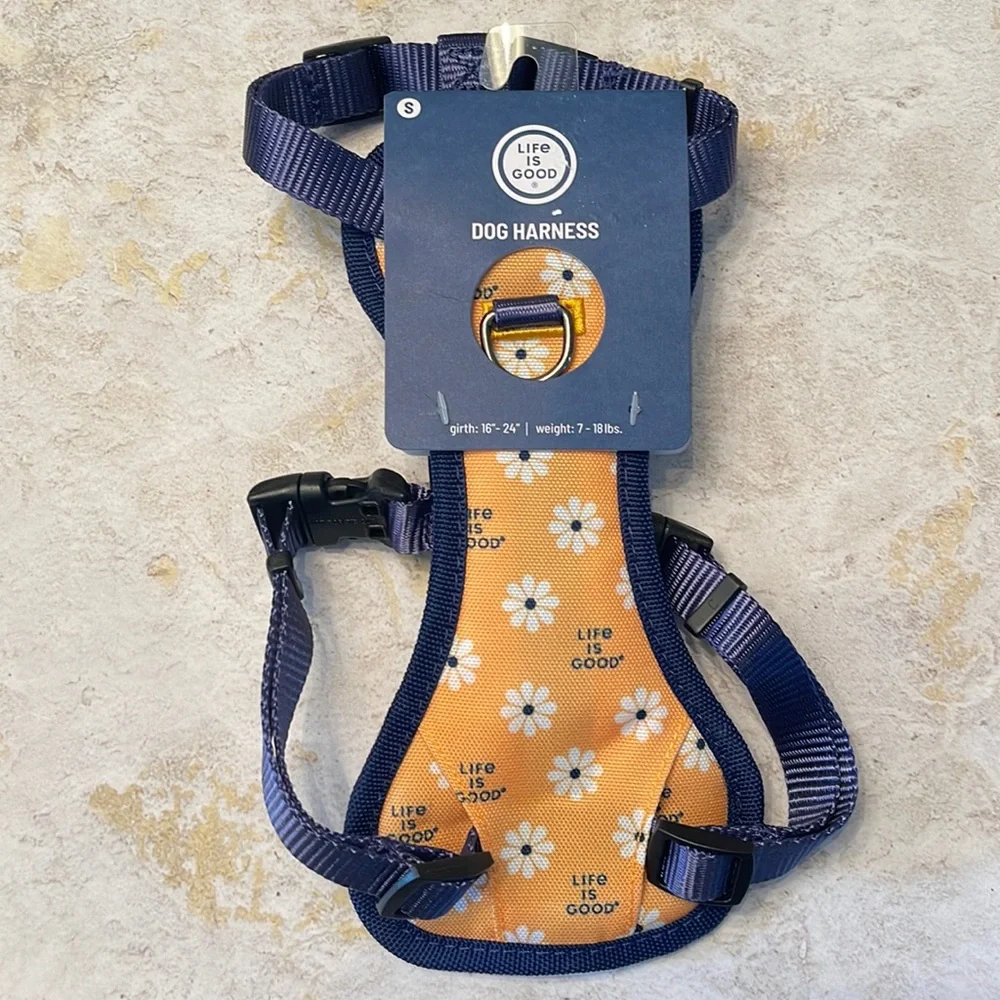 Life is Good Daisy Dog Harness- Baja Yellow